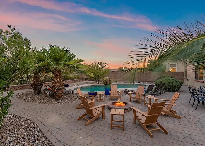 Mountain View Retreat Pool, Firepit Pool Table Fun Villa Casa Grande