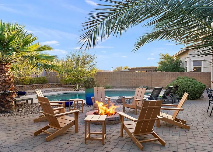 Villa Mountain View Retreat Pool, Firepit Pool Table Fun Casa Grande